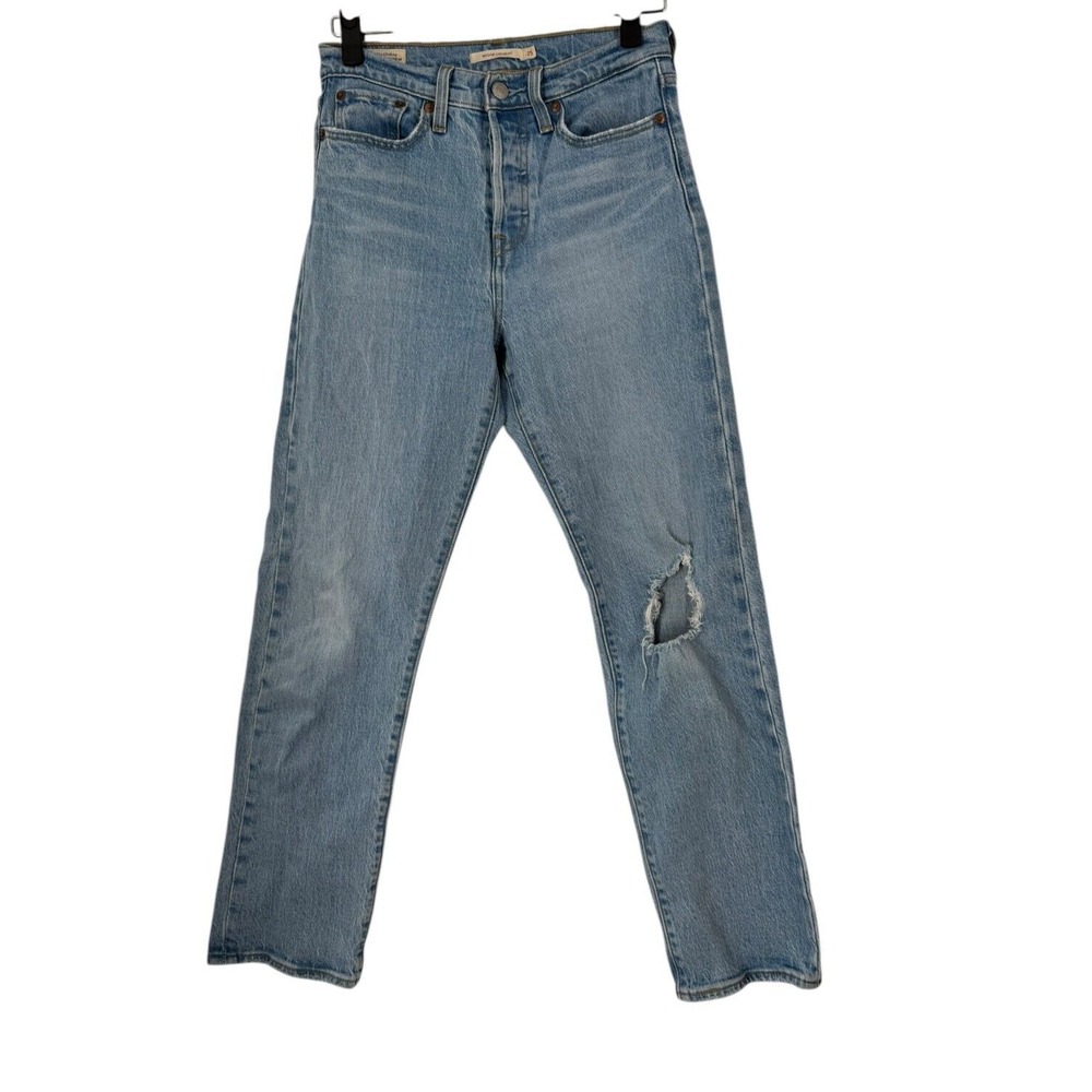 Levi's Premium Women's Blue Wedgie Straight Fit High Rise Jeans Size 25